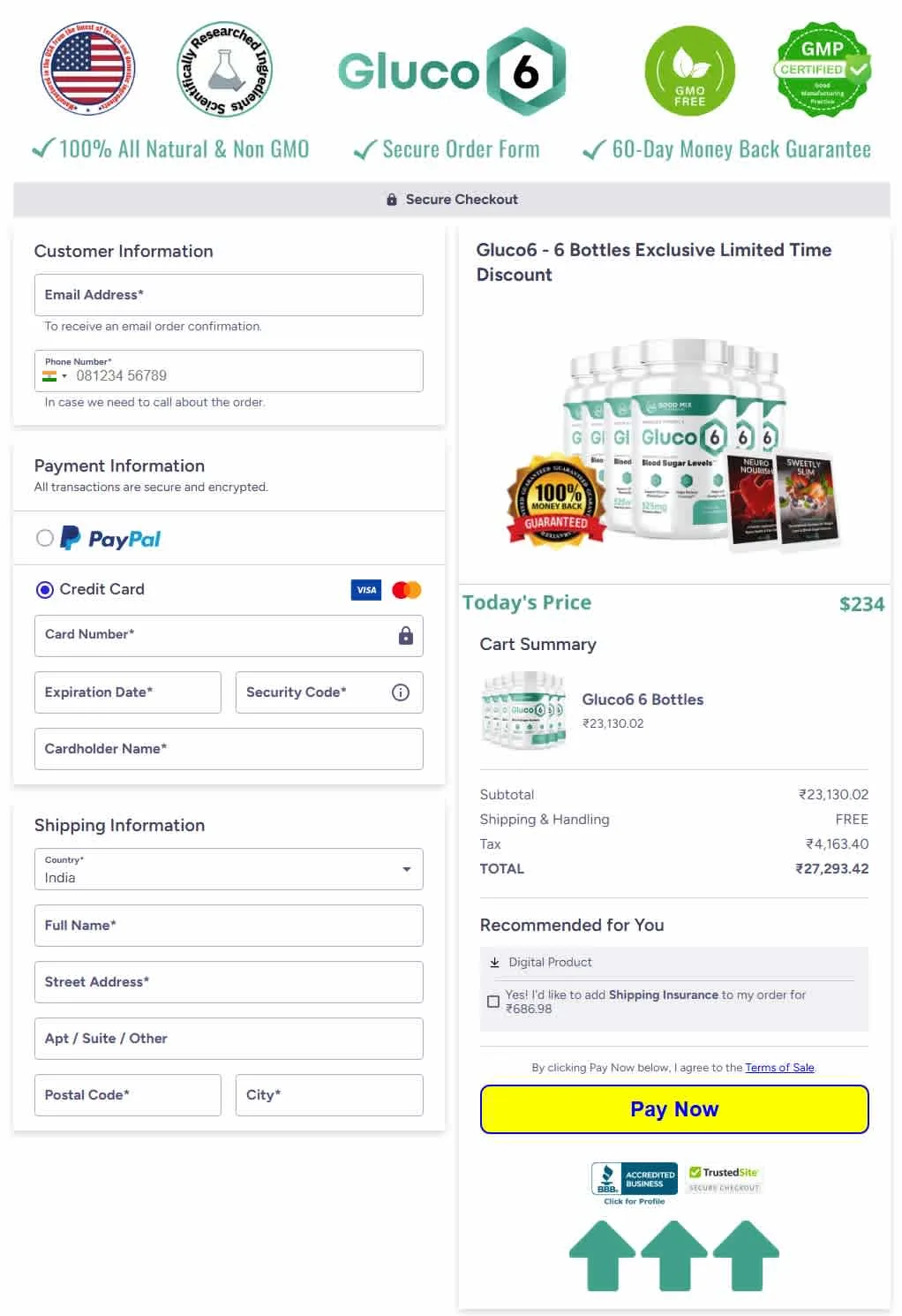 Secure Checkout Form